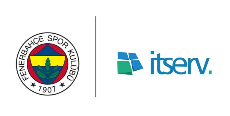 Fenerbahçe SK and ITserv Technology logo side-by-side, representing the new AI-driven ITOC360 digital infrastructure partnership.