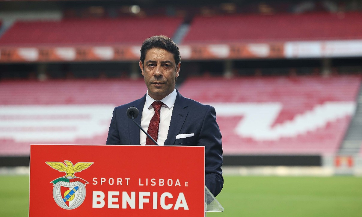 enfica President Rui Costa, who has previously raised concerns about the centralization of Portuguese media rights, pictured during a club event.