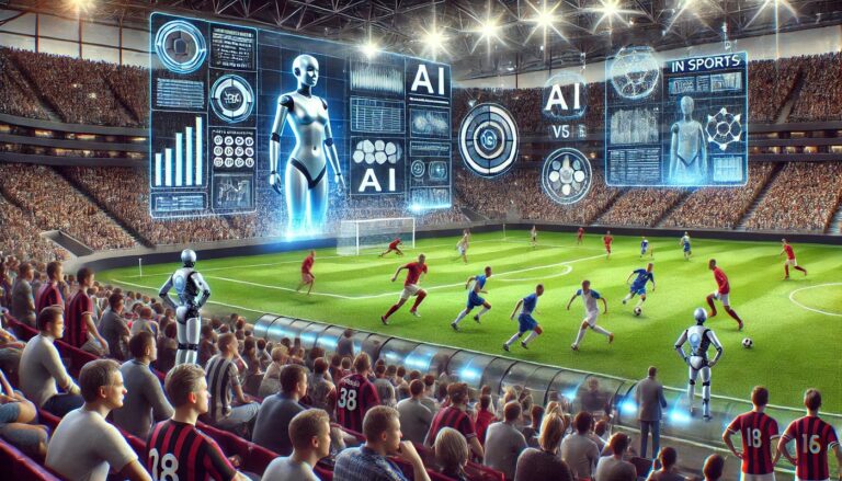 An infographic showing the 82% AI adoption rate and a 98% investment increase among sports executives.
