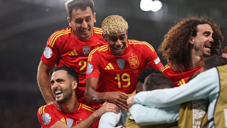 DAZN and FIFA World Cup 2026 logo on a digital screen representing sports broadcasting in Spain.