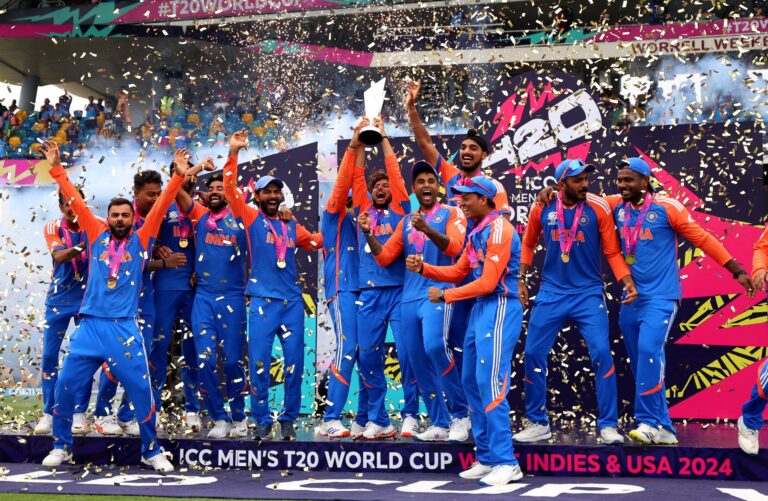 Google Gemini and ICC T20 World Cup logo integration on a smartphone display.