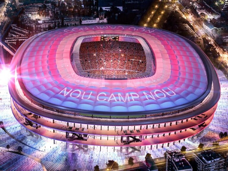 Interior render of the new Spotify Camp Nou VIP rings and luxury suites under the BarÃ§a Hospitality brand.