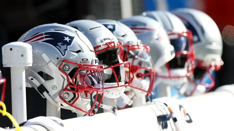 New England Patriots players celebrating their AFC Championship win ahead of Super Bowl LX at Levi's Stadium.