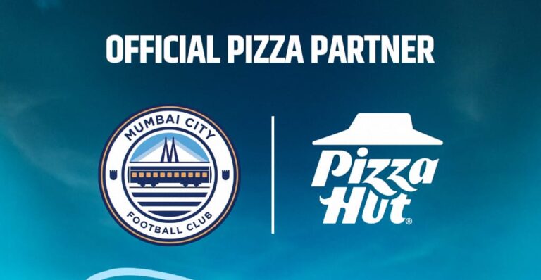 Mumbai City FC and Pizza Hut logos displayed together ahead of the ISL season opener.