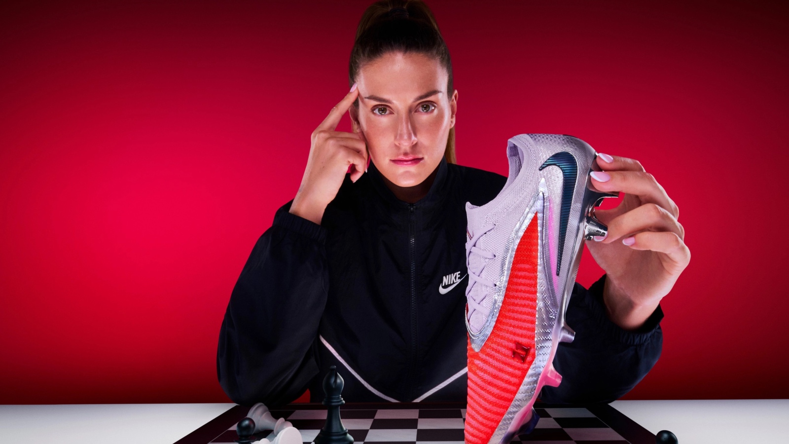 Spanish football star Alexia Putellas with her signature Nike Phantom 6 Player Edition boots