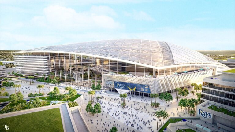 Governor DeSantis and the Florida Cabinet approve a 22-acre land transfer for the Tampa Bay Rays' proposed $2.3bn stadium district.
