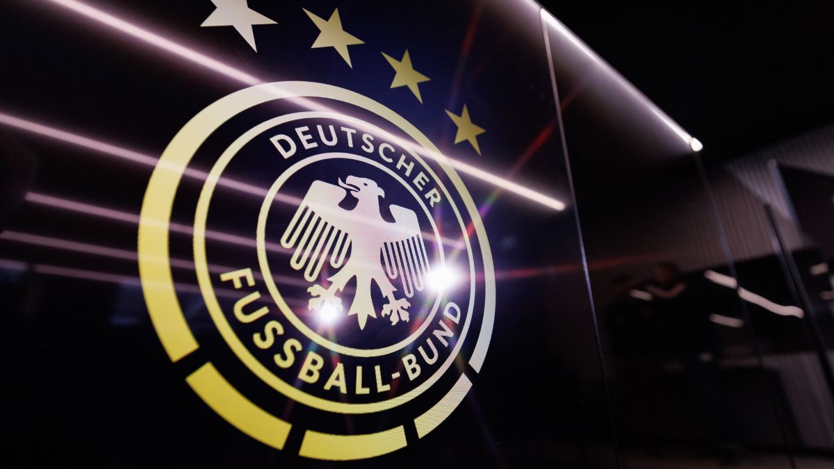 German National Football Team sponsors displayed during a match, managed via the new DFB Two Circles data platform.