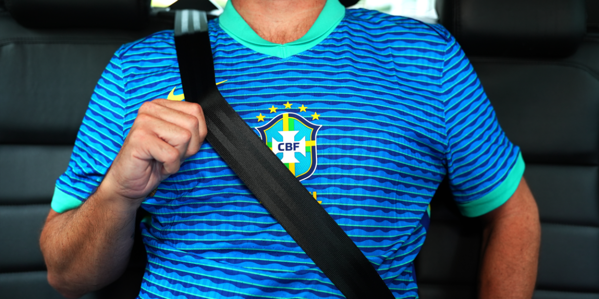 Uber logo alongside the Brazilian National Team (CBF) crest during a partnership announcement.