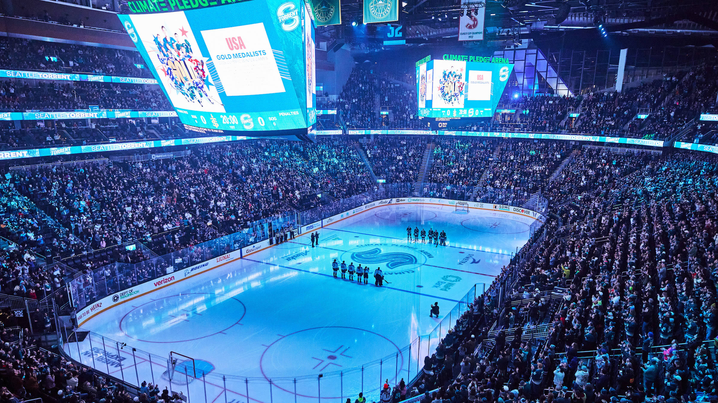 The PWHL sets its third U.S. attendance record of the season as 17,335 fans sell out Seattle's Climate Pledge Arena following the 2026 Olympics.