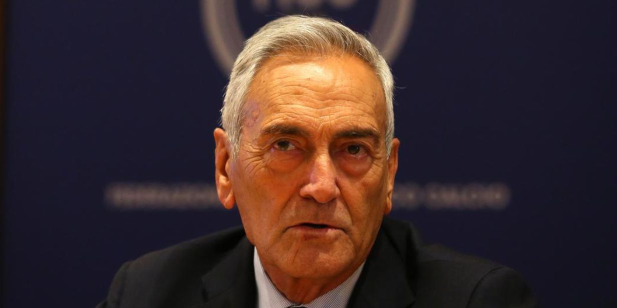 Gabriele Gravina during his tenure as president of the Italian Football Federation