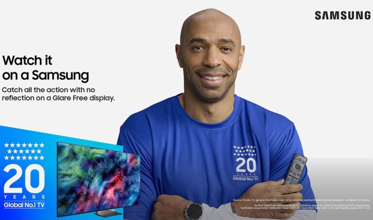 Samsung taps Thierry Henry to mark 20 years of TV market leadership